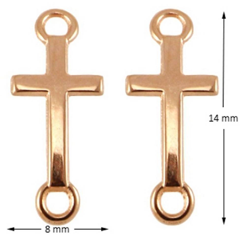 Sadingo Schmuckverbinder Kreuz | 14 x 8 mm Schlussverkauf