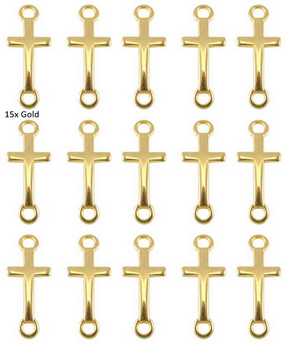 Sadingo Schmuckverbinder Kreuz | 14 x 8 mm Schlussverkauf