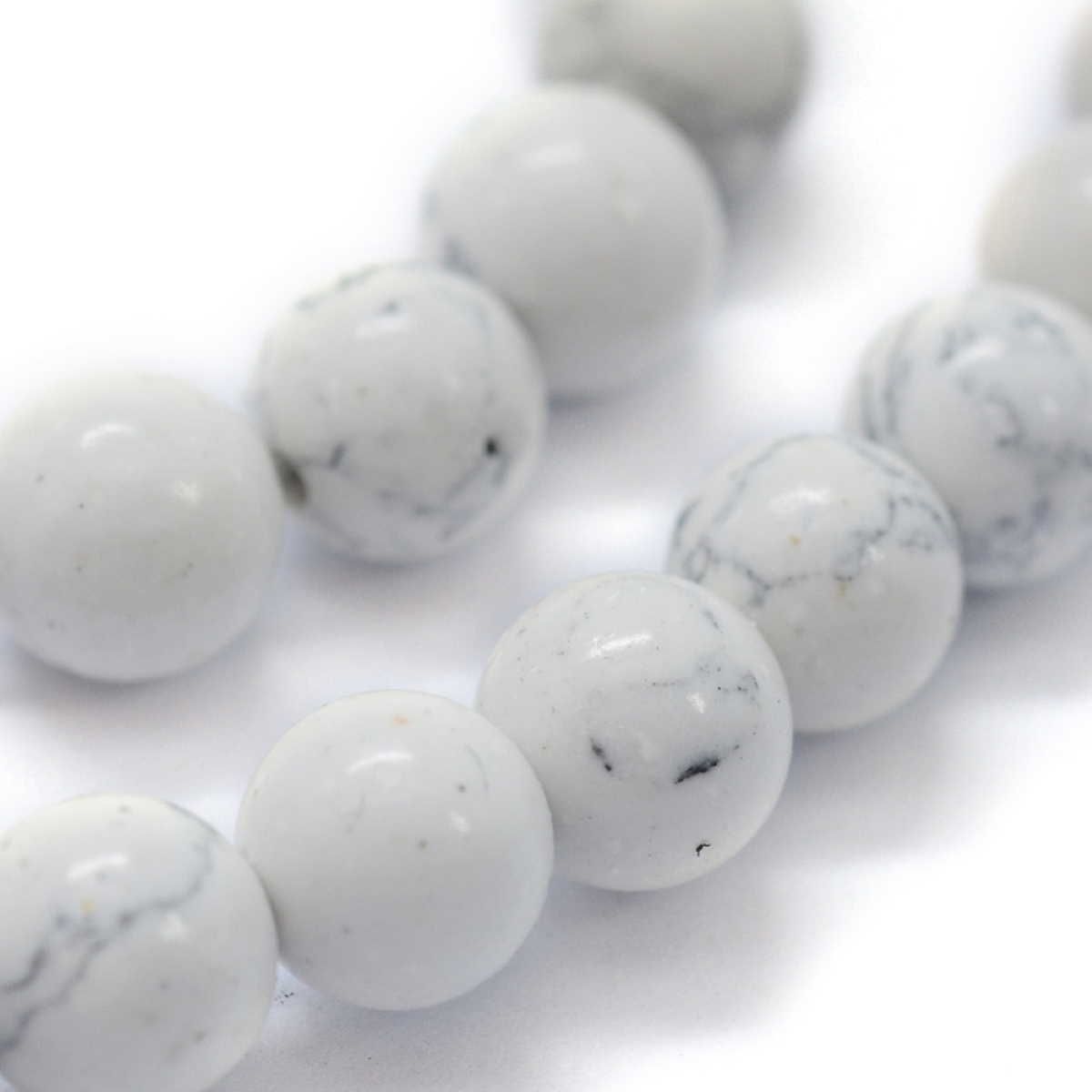 Sadingo Edelsteinperlen Natursteinperlen marmoriert - 63 Stück - Ø 6 mm Sonderangebot