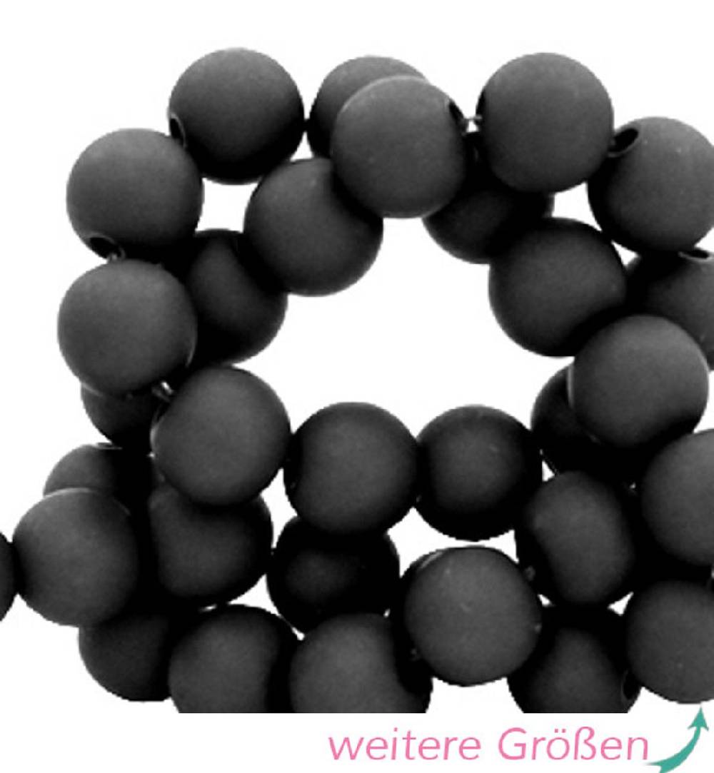 Sadingo Acrylperlen matt Schwarz 4,6,8,10 mm Begrenztes Angebot