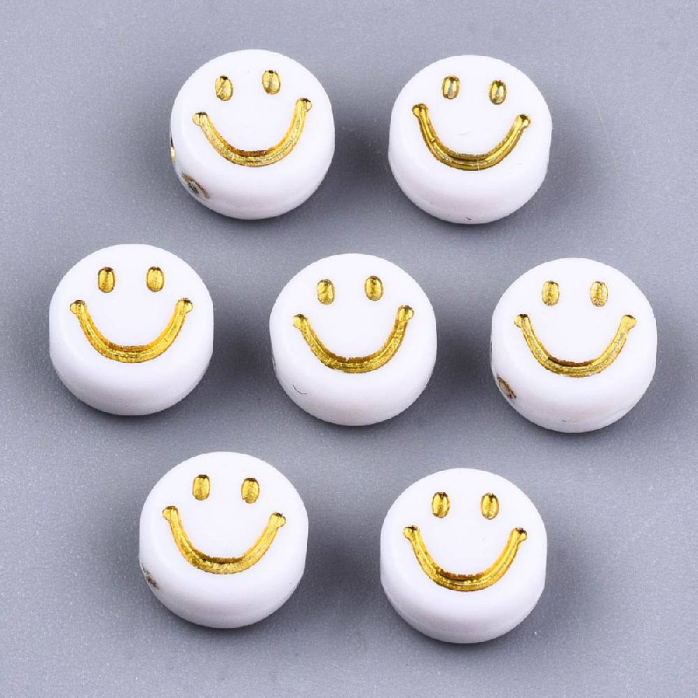Sadingo Acrylperlen Smiley | 100 Stück, 7mm Osterangebot