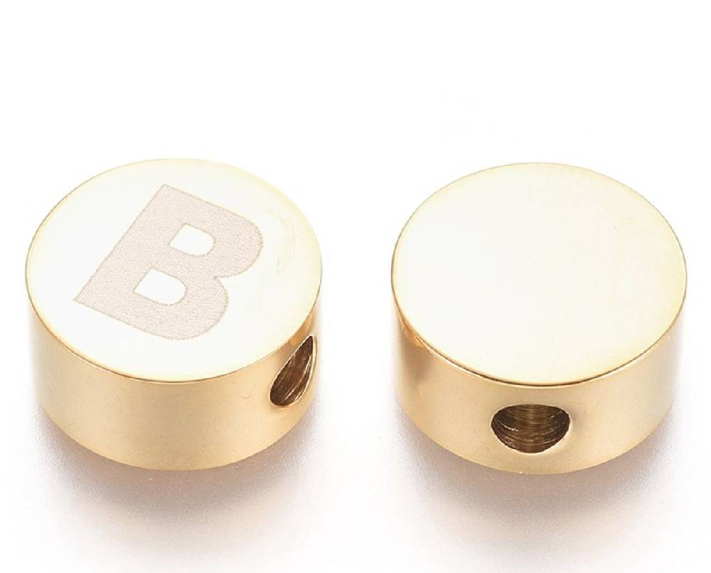 Sadingo Buchstabenperlen aus Edelstahl in Gold Muttertagsangebot