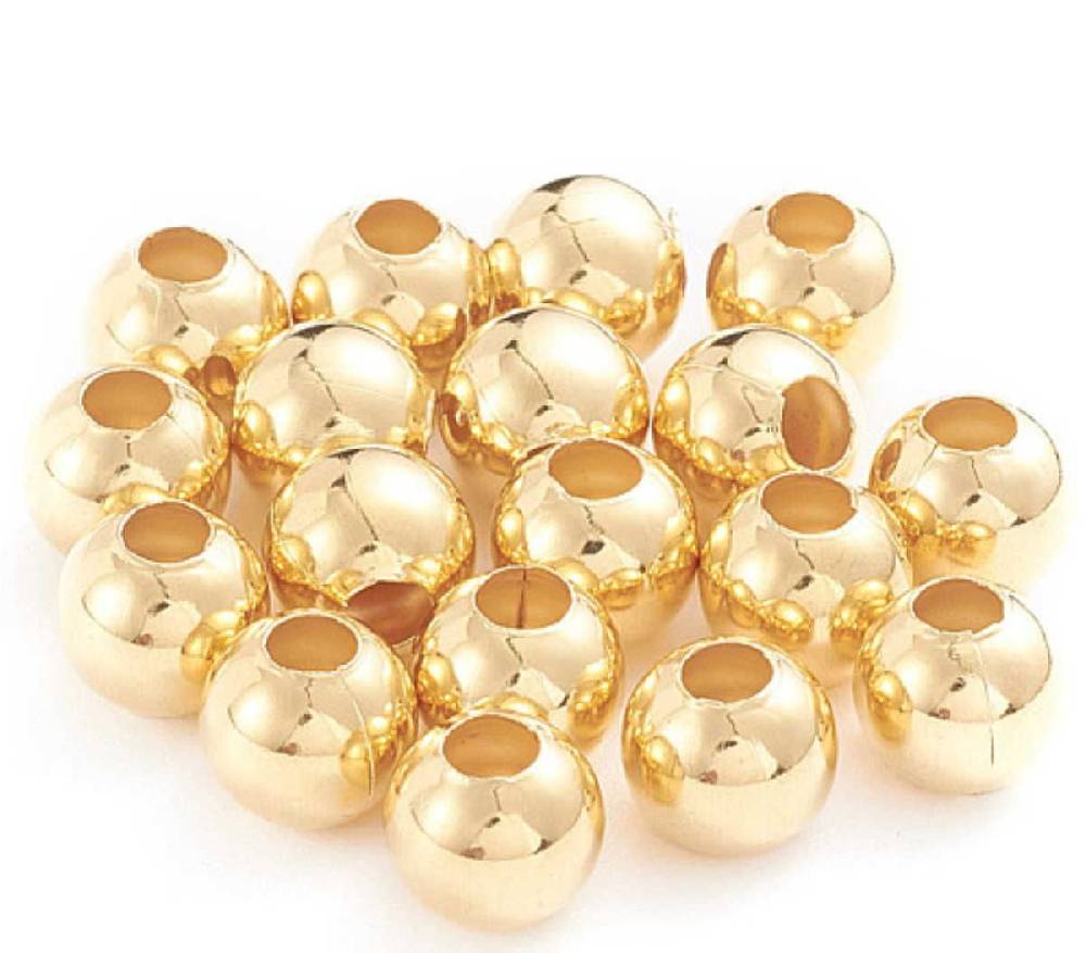 Sadingo Metallperlen | Edelstahl-Perlen in gold Lagerräumung