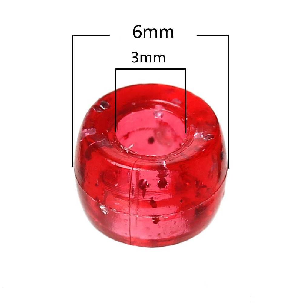 Sadingo Acrylperlen mit Glitzer | 1000 Stück, 6mm Top Angebot