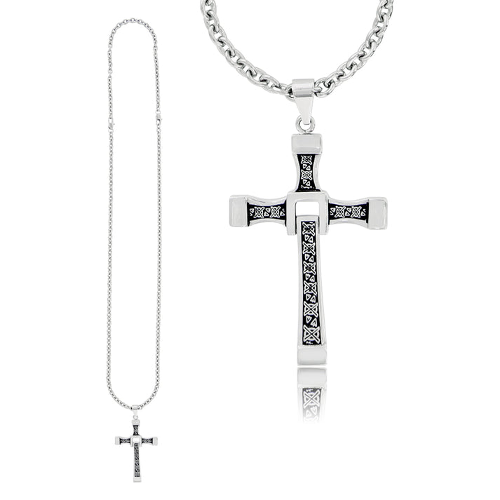 Save Brave Ankerkette Davis mit Anhänger Kreuz Lagerräumung