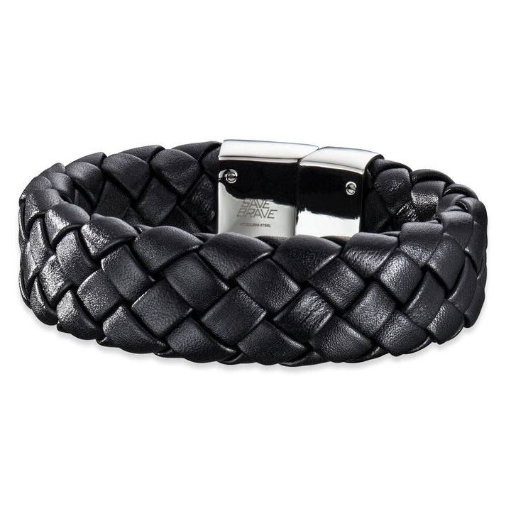 Save Brave Geflochtenes Lederarmband Kilo - braun & schwarz Große Rabatte