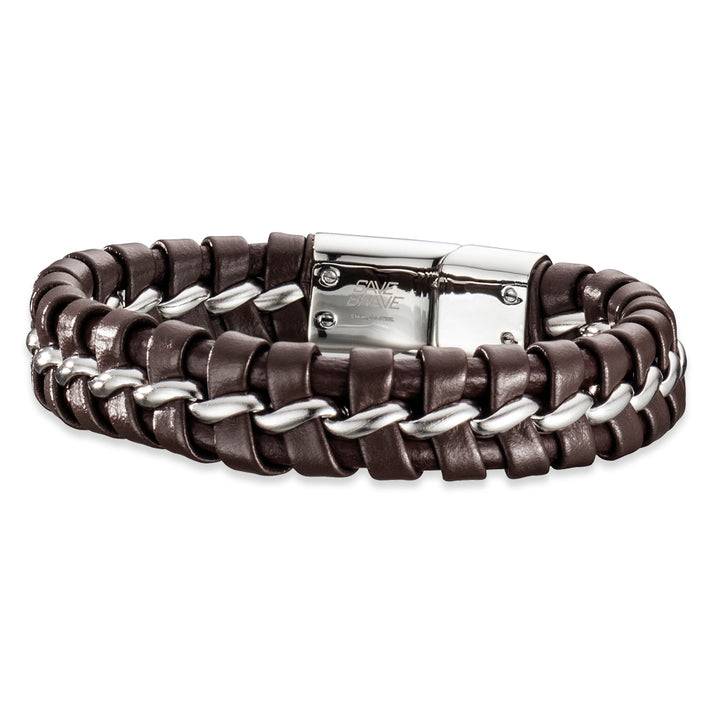 Save Brave Armband Lima aus geflochtenem Leder & Edelstahl Black Friday Preise