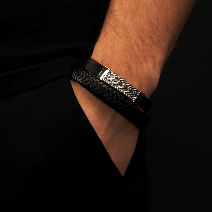 Save Brave Lederarmband Ian mit Edelstahl Fabrikpreis