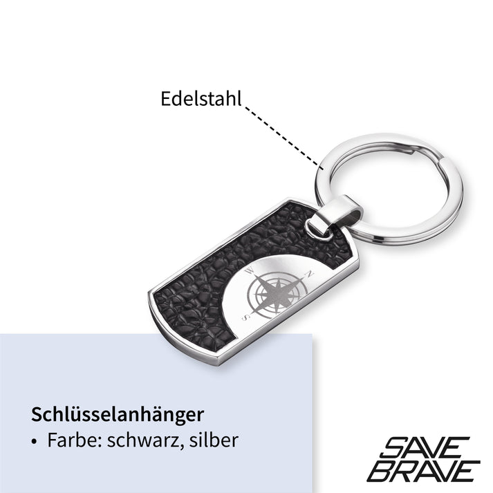Save Brave Schlüsselanhänger aus Edelstahl Black Friday