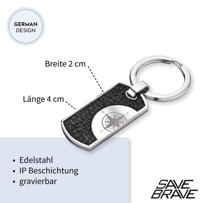 Save Brave Schlüsselanhänger aus Edelstahl Black Friday