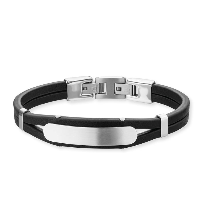 Save Brave Lederarmband Dexter mit Edelstahl Kauf eins, bekomm eins gratis
