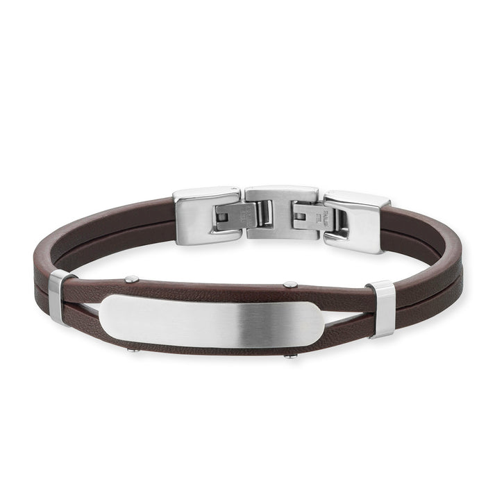 Save Brave Lederarmband Dexter mit Edelstahl Kauf eins, bekomm eins gratis