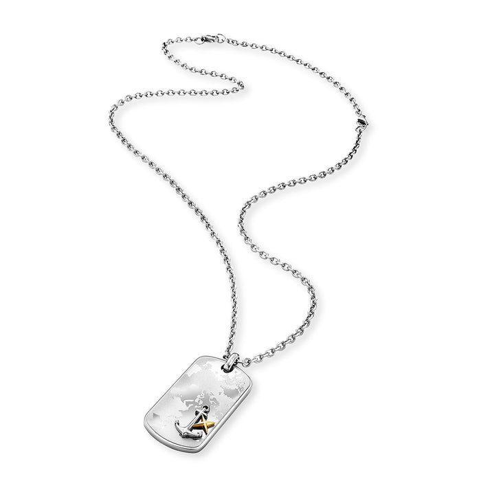 Save Brave Ankerkette mit Anhänger Worldanchor - Welt & Anker gold Letzte 2 Tage