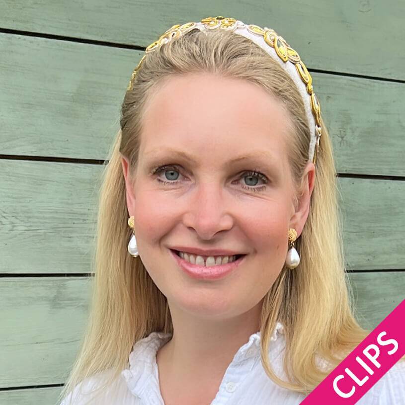 SchwesterSchwester Vergoldete Knoten-Ohrclips mit leichtem Baumwolltropfen zollfrei