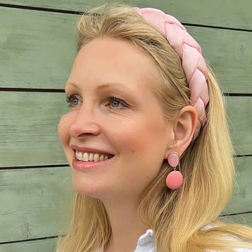 SchwesterSchwester Rosafarbene Ohrstecker mit pinkem Anhänger in Rochenhautoptik Clearance-Verkauf