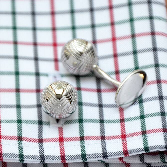 SchwesterSchwester Manschettenknöpfe Silber Boule-Kugel Letzte 2 Tage