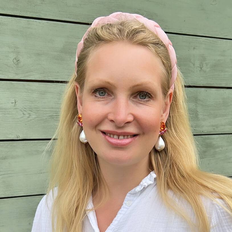 SchwesterSchwester Funkelnde Ohrstecker in Pink und Orange mit federleichten Baumwolltropfen Fabrikverkauf