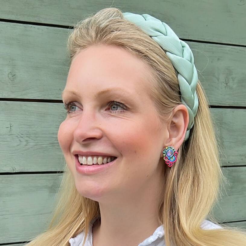 SchwesterSchwester Schöne Soutache-Ohrringe in Pink und Blau Angebote