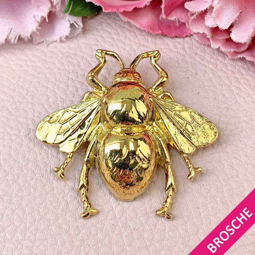 SchwesterSchwester Vergoldete Hummel-Brosche von AmuseToi Bis zu 50% Rabatt