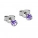Silberdream SilberDream Ohrstecker 3er Zirkonia weiß, lila, rosa 925 Silber Ohrring SDS808 Letzter Tag