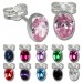 Silberdream SilberDream Ohrringe Zirkonia oval fuchsia 925er Ohrstecker SDO552D Vierteljährliche Förderung