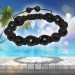 Silberdream SilberDream Shamballa Armband Glas schwarz 14 geschliffene Kugeln SDA914 Letzte 3 Tage