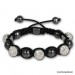 Silberdream Glitzerkugel weiß für Sterlinx London Shamballa Armband SHB00W Im Verkauf