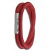 Silberdream SilberDream Leder Armband doppelt 40cm fuchsia Edelstahlverschluss LAB0840 Rabatt