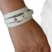 Silberdream SilberDream Lederarmband weiß unisex Leder Armband LAC560W Tiefpreis
