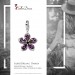 Silberdream SilberDream 925 Charm Blume lila Armband Ketten Anhänger FC4116 Exklusivangebot