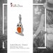 Silberdream SilberDream Glitzer Charm Eule orange Zirkonia Kristalle GSC505O 2025