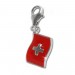 Silberdream SilberDream 925 Charm Flagge Schweiz Armband Anhänger FC703