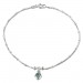 Silberdream SilberDream Fußkette Herz 23cm Zirkonia hellblau Silber SDF2023H Meist gekauft