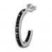 Silberdream SilberDream Ohrringe Glitzer Creole schwarz Zirkonia 925 Silber SDO8701S Fabrikpreis