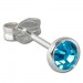 Silberdream SilberDream Ohrring Zirkonia türkis 4mm 925 Silber Ohrstecker SDO5534T Osterangebot