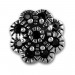 Silberdream SilberDream Ohrstecker Blume Zirkonia schwarz 925er Silber Damen SDO8519S Valentinstagsangebot