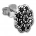 Silberdream SilberDream Ohrstecker Blume Zirkonia schwarz 925er Silber Damen SDO8519S Valentinstagsangebot