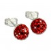Silberdream SilberDream Ohrstecker Halbkugel rot 925er Glitzer Kristalle GSO217R Tägliche Deals