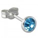 Silberdream SilberDream Ohrring Zirkonia hellblau 4mm 925 Silber Ohrstecker SDO5534H zollfrei