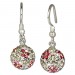 Silberdream SilberDream Glitzer Ohrringe 925 Zirkonias Blume pink GSO301