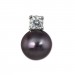 Silberdream SilberDream Ohrstecker Perle schwarz Zirkonia Damen 925er Silber SDO1738S Neueste Stile