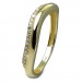 Silberdream GoldDream Gold Ring Welle Gr.56 Zirkonia weiß 333er Gelbgold GDR539Y56