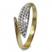 Silberdream GoldDream Gold Ring Blatt Gr.60 Zirkonia weiß 333er Gelbgold GDR517Y60