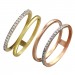 Silberdream GoldDream Gold Doppel Ring Zirkonia weiß Gr.60 333er Rosegold GDR505E60 Günstig kaufen