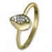 Silberdream GoldDream Gold Ring Blatt Zirkonia weiß Gr.56 333er Gelbgold GDR506Y56