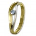 Silberdream GoldDream Gold Ring Welle Zirkonia weiß Gr.58 333er Gelbgold GDR510T58